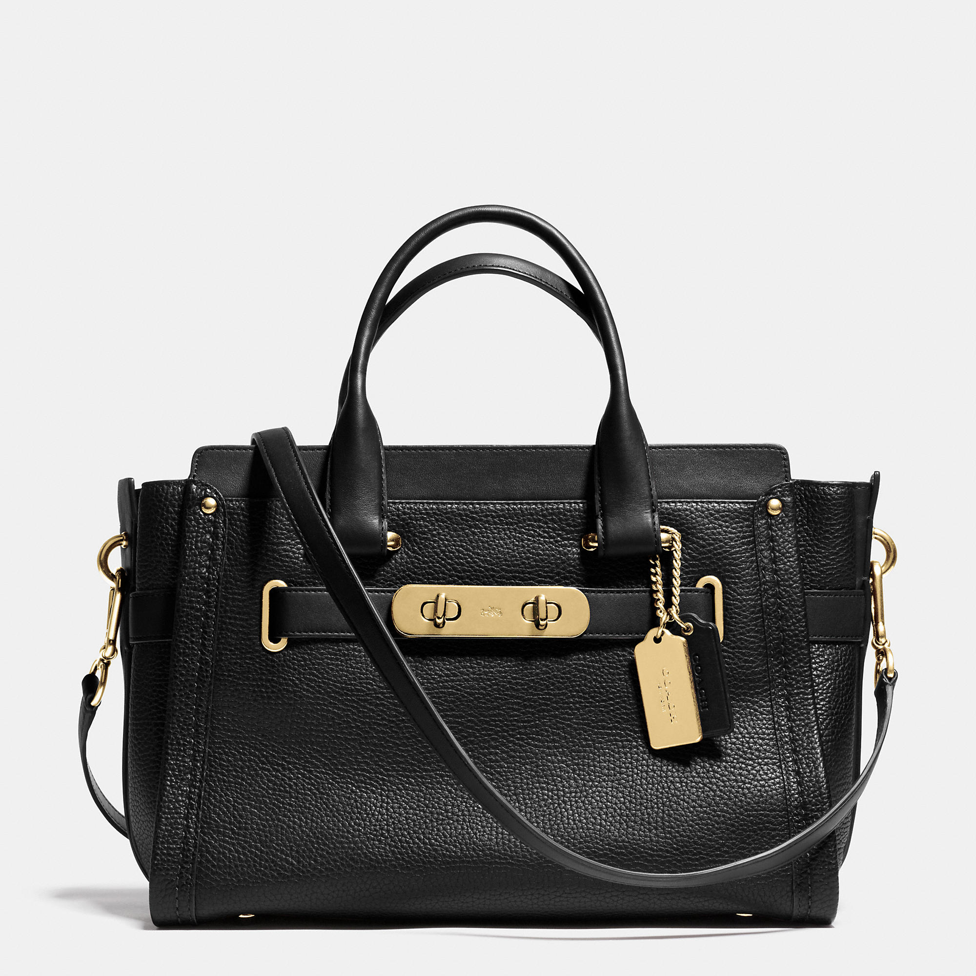 New Realer Coach Swagger Carryall In Pebble Leather